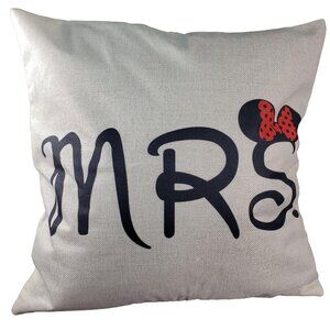 MRS Minnie Mouse Ears Sham Pillowcase Throw Accent Cushion Cover Home Decor
